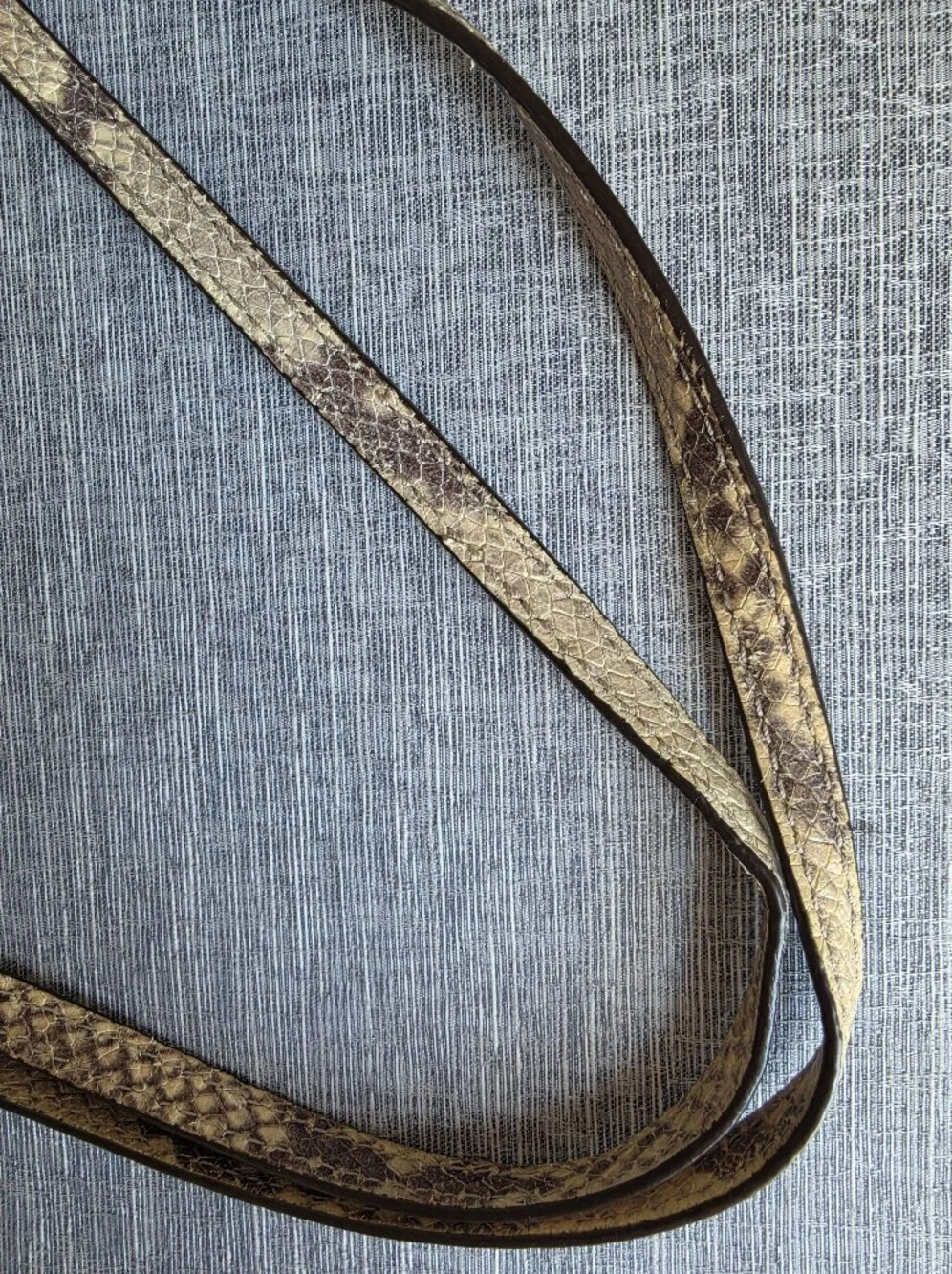 Michael Kors Cream Phython Snake Skin Gold Chain Tote Handbag Purse
